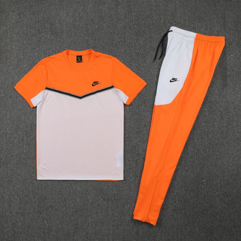 Kit Camisa e Calça Nike Cinza Laranja - Futhold