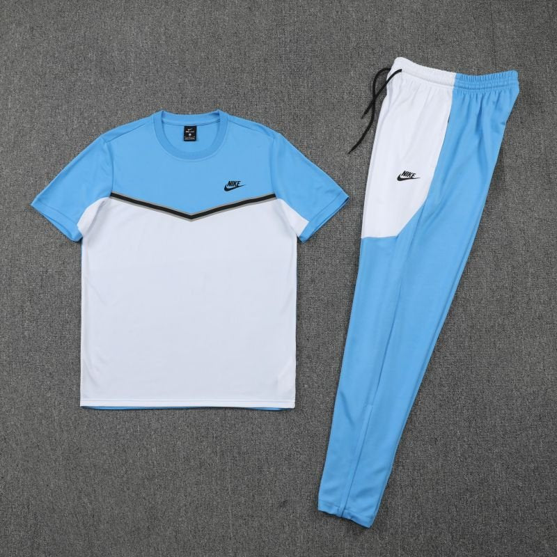 Kit Camisa e Calça Nike Cinza Azul e Branco - Futhold