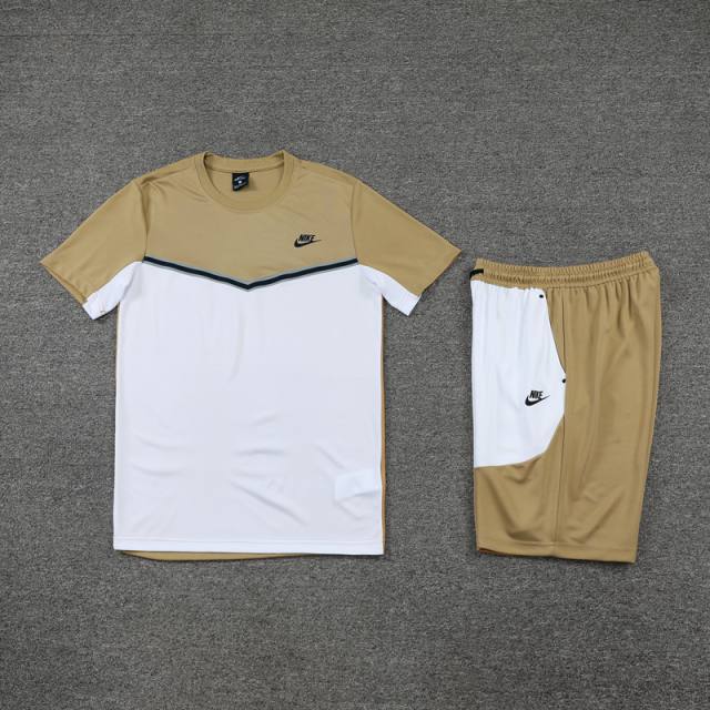 Kit Camisa e Short Nike Marrom e Branco - Futhold