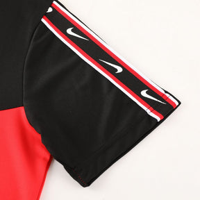 Kit Camisa e Short Nike Repeat Preto e Vermelho
