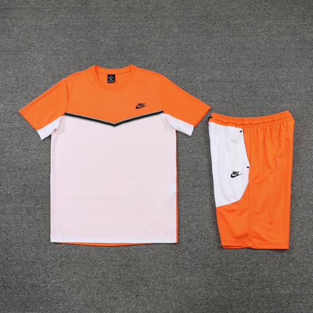 Kit Camisa e Short Nike Laranja e Branco - Futhold
