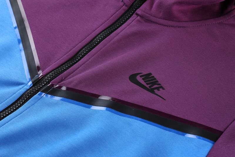Conjunto Nike Tech Fleece Azul x Roxo