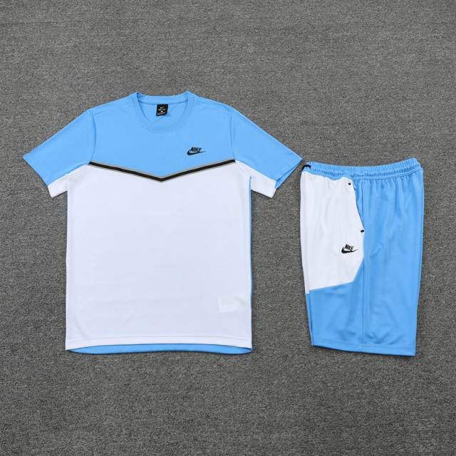 Kit Camisa e Short Nike Azul e Branca - Futhold