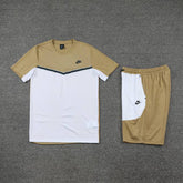 Kit Camisa e Short Nike Marrom e Branco - Futhold