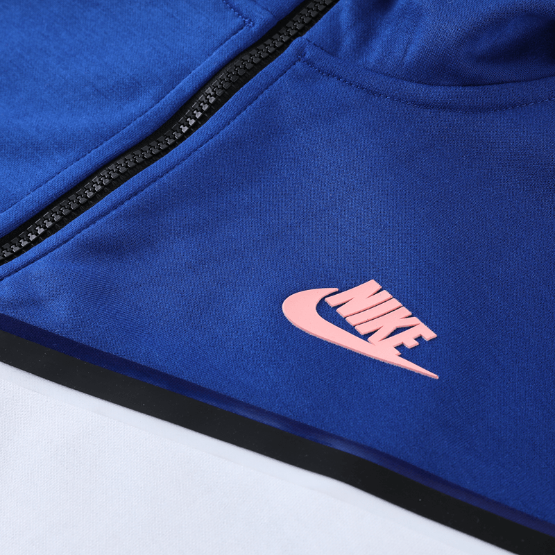 Conjunto Nike Tech Fleece Azul / Branco